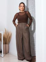 Calça Feminina Alfaiataria Pied de Poule Naty