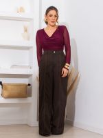Calça Feminina Ampla com Bolsos Virginia
