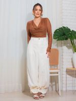 Body Feminino Tule Drapeado Brenda
