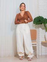 Body Feminino Tule Drapeado Brenda