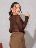Body Feminino Tule Drapeado Brenda