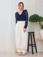 Body Feminino Tule Drapeado Brenda