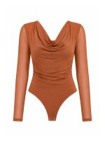 Body Feminino Tule Drapeado Brenda