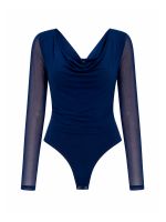 Body Feminino Tule Drapeado Brenda