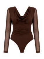Body Feminino Tule Drapeado Brenda