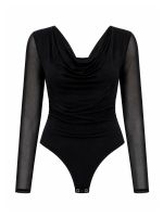 Body Feminino Tule Drapeado Brenda
