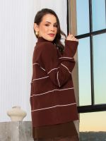 Blusa Feminina Tricô Modal Listrado Júlia