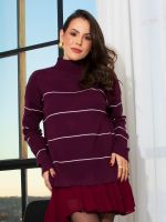 Blusa Feminina Tricô Modal Listrado Júlia
