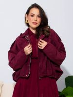 Jaqueta Feminina Oversized em Suede Dafne