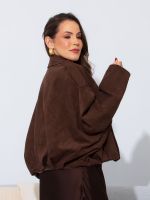 Jaqueta Feminina Oversized em Suede Dafne
