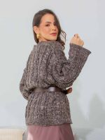 Blusa Feminina Tricô com Tranças Donatella