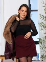 Shorts Saia Feminina Alfaiataria Transpassada Celine