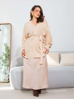 Saia Feminina Midi de Cetim Fiorella