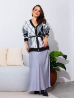 Saia Feminina Midi de Cetim Fiorella