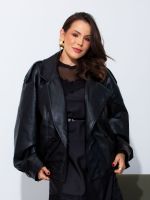 Jaqueta Feminina Oversized em Couro Eco Greta
