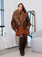 Jaqueta Feminina Oversized em Couro Eco Greta