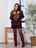 Jaqueta Feminina Oversized em Couro Eco Greta
