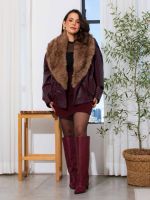 Jaqueta Feminina Oversized em Couro Eco Greta