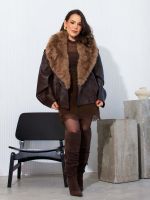Jaqueta Feminina Oversized em Couro Eco Greta
