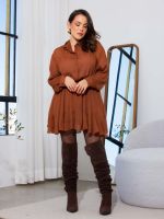 Saia Feminina Fluida em Chiffon Texturizado Mirella