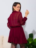 Saia Feminina Fluida em Chiffon Texturizado Mirella