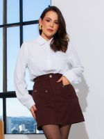 Saia Feminina Alfaiataria com Bolsos Marcella
