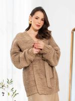 Cardigan Feminino Tricô com Faixa Clarice