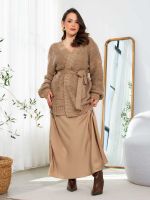 Cardigan Feminino Tricô com Faixa Clarice