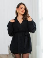 Cardigan Feminino Tricô com Faixa Clarice