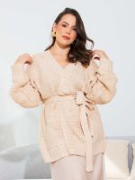 Cardigan Feminino Tricô com Faixa Clarice