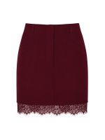 Saia Feminina Alfaiataria com Renda Greta