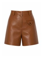 Shorts Feminino Couro Eco Donatella