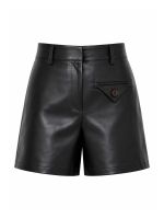 Shorts Feminino Couro Eco Donatella