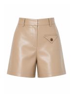 Shorts Feminino Couro Eco Donatella