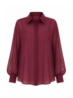 Camisa Feminina em Chiffon Texturizado Mirella