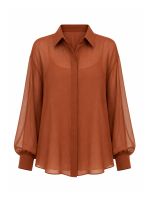 Camisa Feminina em Chiffon Texturizado Mirella