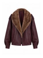 Jaqueta Feminina Oversized em Couro Eco Greta