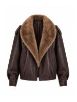 Jaqueta Feminina Oversized em Couro Eco Greta
