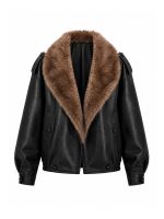 Jaqueta Feminina Oversized em Couro Eco Greta