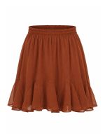 Saia Feminina Fluida em Chiffon Texturizado Mirella