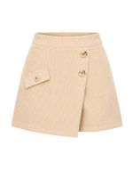 Shorts Feminino Transpassado em Veludo Cotelê Janaína
