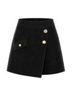 Shorts Feminino Transpassado em Veludo Cotelê Janaína