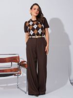 Blusa Feminina Tricô Argyle Constanza