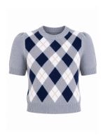 Blusa Feminina Tricô Argyle Constanza