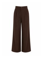 Calça Feminina Alfaiataria Pantalona Cintura Alta Brenda