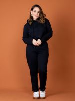 Conjunto Feminino Moletom Cropped com Capuz Olívia