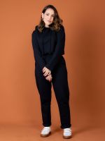 Conjunto Feminino Moletom Cropped com Capuz Olívia