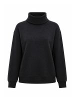 Blusa Feminina Moletom Peluciada Gola Alta Yasmin