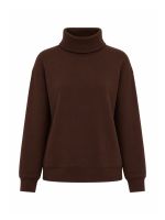 Blusa Feminina Moletom Peluciada Gola Alta Yasmin