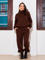 Blusa Feminina Moletom Peluciada Gola Alta Yasmin
